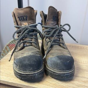 Dakota 107 Brown Leather Work Boots size women 9.5/Men 7